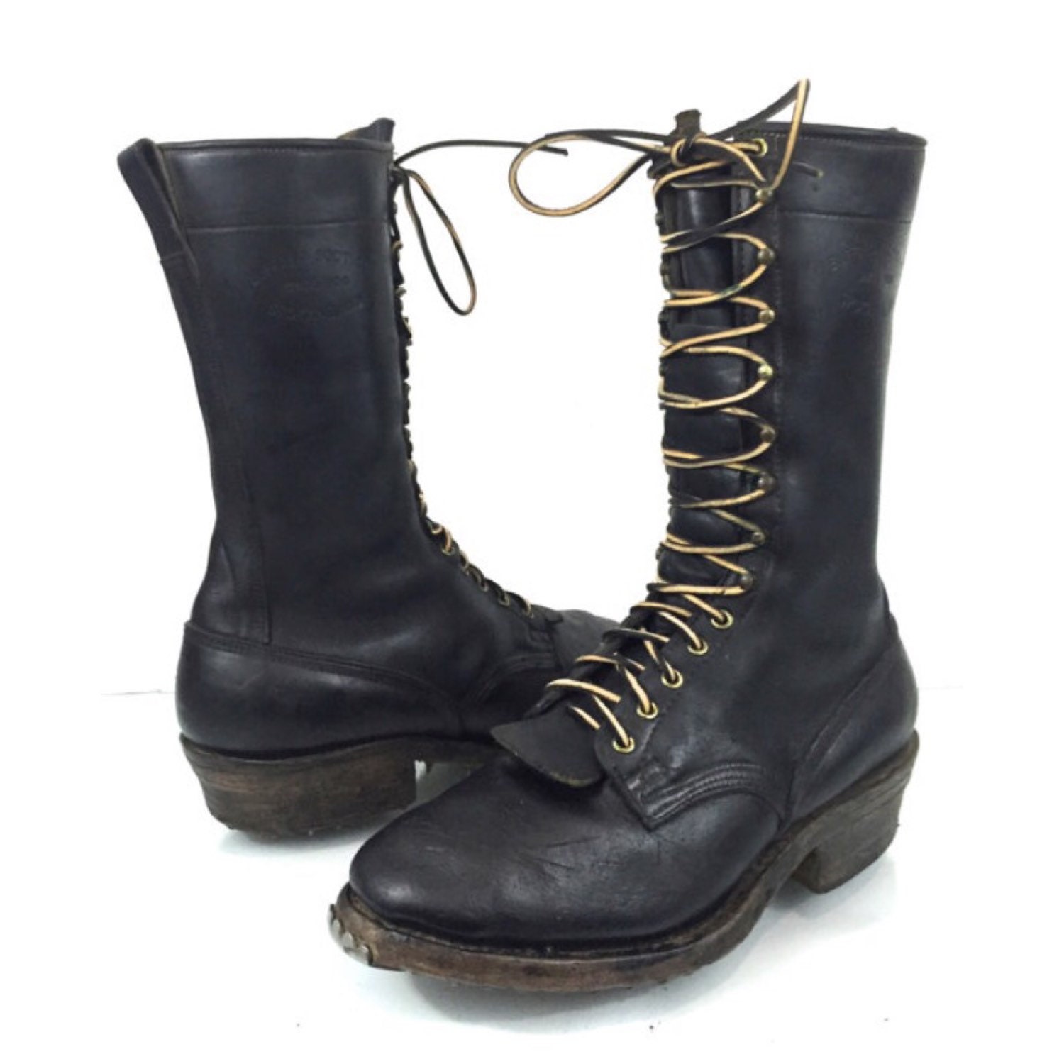 Vintage BUFFALO BOOT Co. by WHITE'S Black by THENECKDOWNVINTAGE
