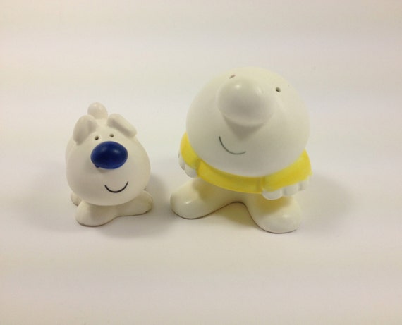 1979 Vintage Ziggy and his Dog Fuzz Salt Pepper Shakers