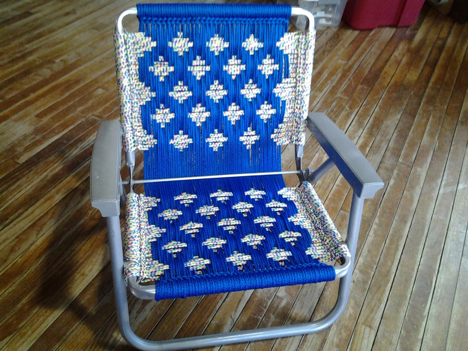 macrame lawn chair recycled chair frames woven by chairsandpens