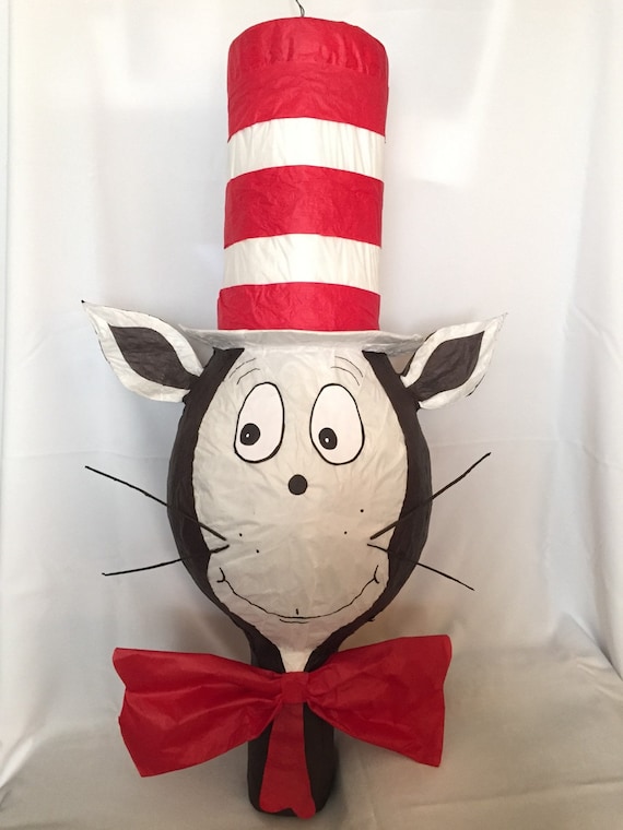 Cat in the Hat Pinata Piñata by KOPartyRentals on Etsy