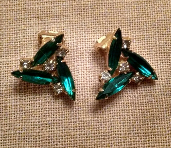 Vintage Topaz and Rhinestone Diamond Earrings by MousieMaeBoutique