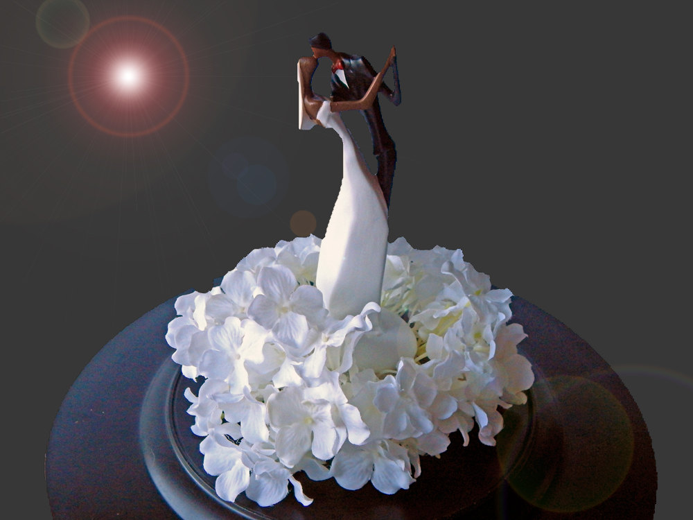 Items similar to African american wedding cake topper