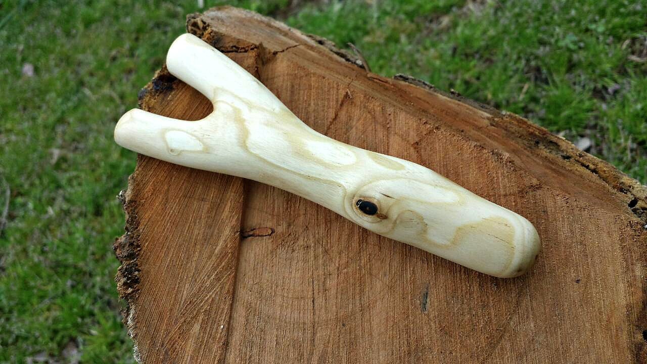 Redbud Natural Pickle Fork Slingshot by BilbreySlingshots on Etsy