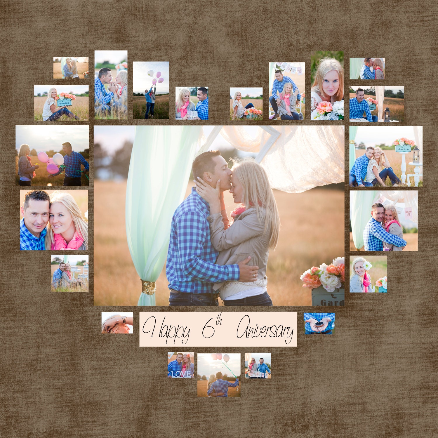 themes photoshop photo collage for Collage Valentine's Photo PSD. Diferent Template Heart 4