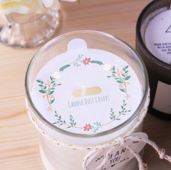 10 x Candle Dust Covers / Flower pattern candle by Twomysterybox