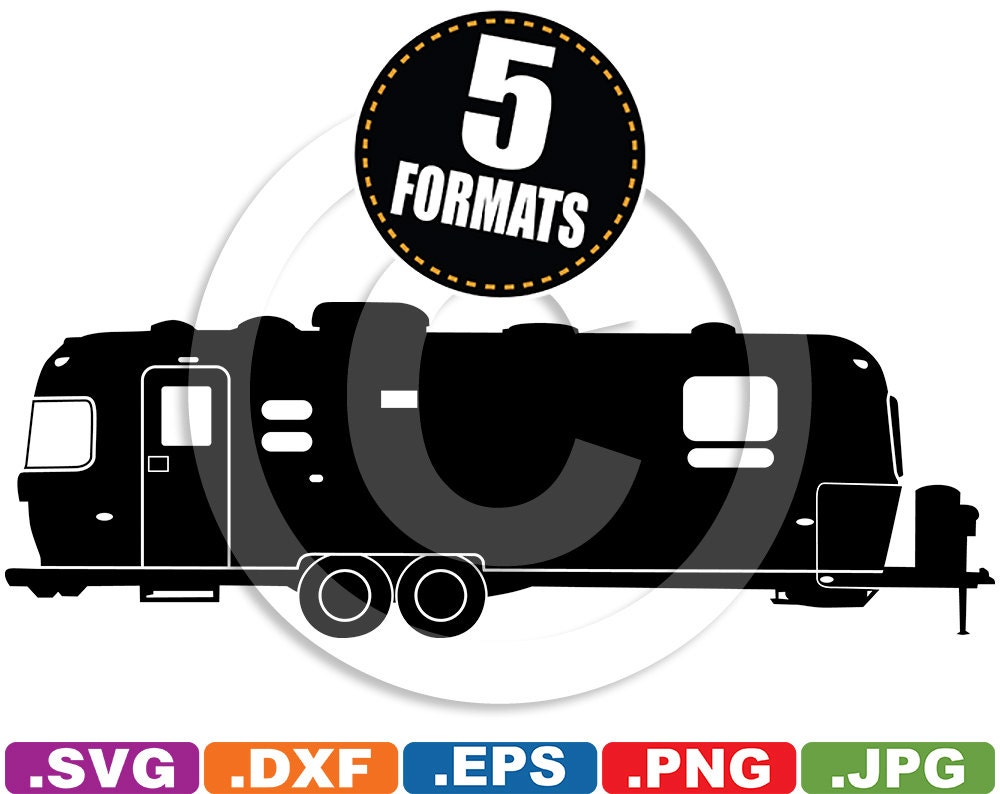 Download Travel Trailer / Camper / RV Clip Art Image svg & dxf vinyl