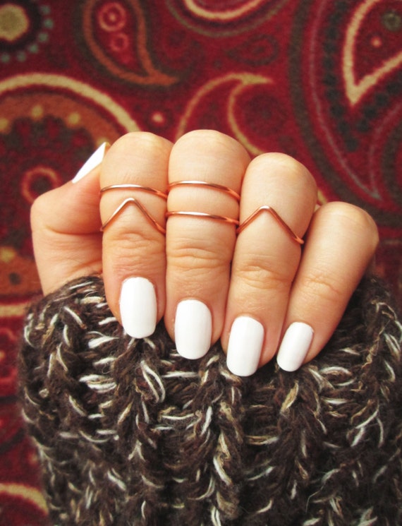 Knuckle Ring Set Of 5 Adjustable Knuckle Rings in by HalhalMill