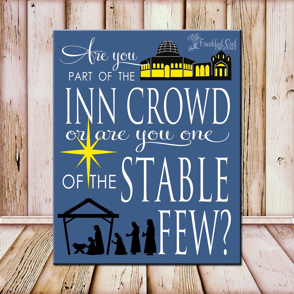 Inn Crowd or Stable Few Christmas Wall Art Seasonal