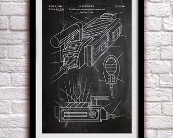 GHOSTBUSTERS - Ghost Trap - Fantasy Art Patent - Patent Print Poster Wall Decor - 0138