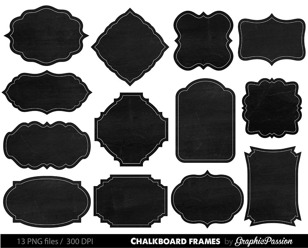 Chalkboard Frame Border Clip Art Chalk Clipart Chalkboard