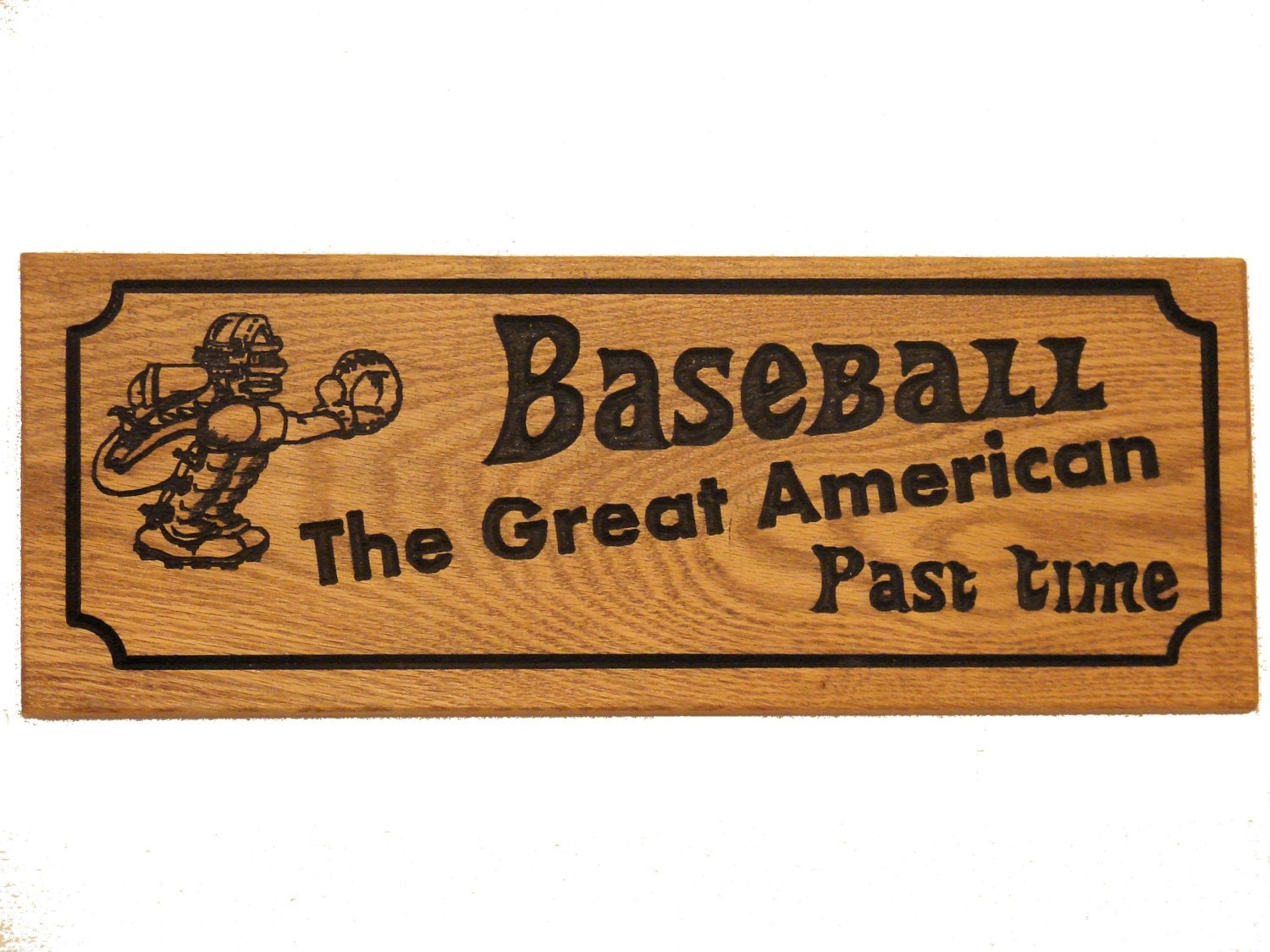 Wood Baseball Sign Carved Wood Sign Sports Signs
