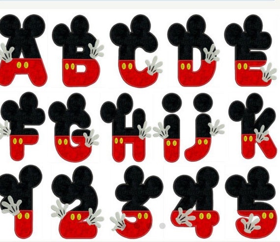 mickey mouse alphabet clipart - photo #12