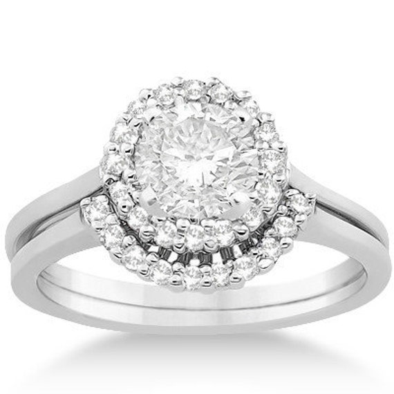 Items similar to wedding ring set CZ23036 on Etsy