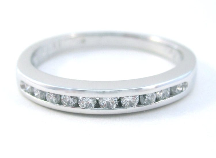 Fine Handmade Round Diamond Channel Set Wedding by DiamondDeals