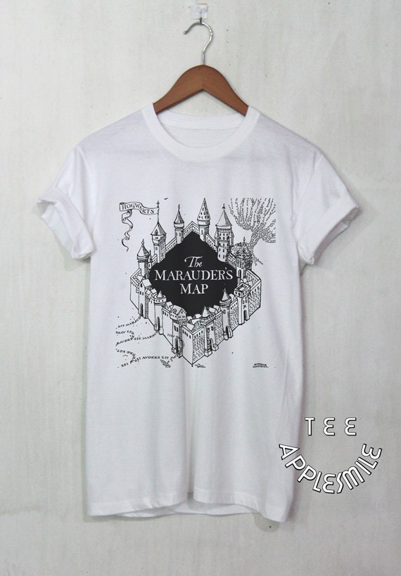 The Marauder's Map shirt Harry Potter Clothing t shirt Marauder Map tee ...