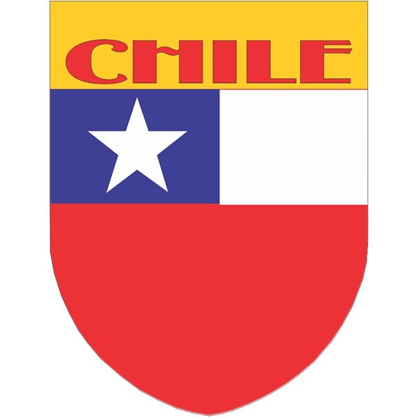 Chile Flag Shield Style by FlagsNGadgets on Etsy