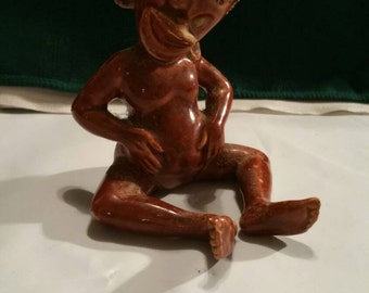 Black Porcelain Man Figurine