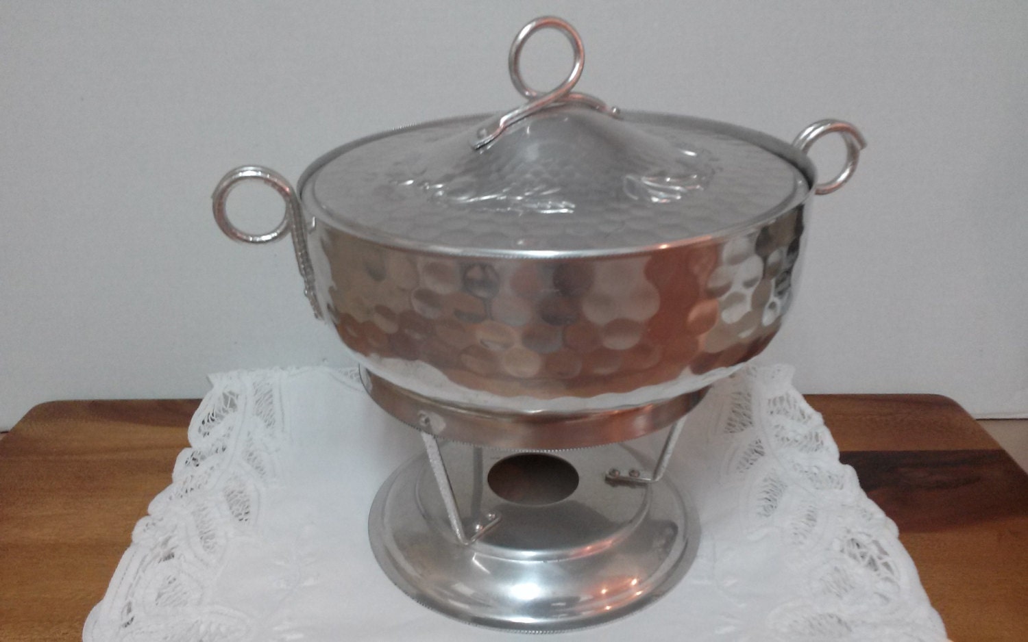 vintage aluminum chafing dish by MichellesKorner on Etsy