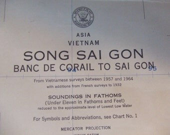 Song Sai Gon ~ Banc De Corail to Sai Gon - Vietnam - Asia - Nautical Chart #6308B