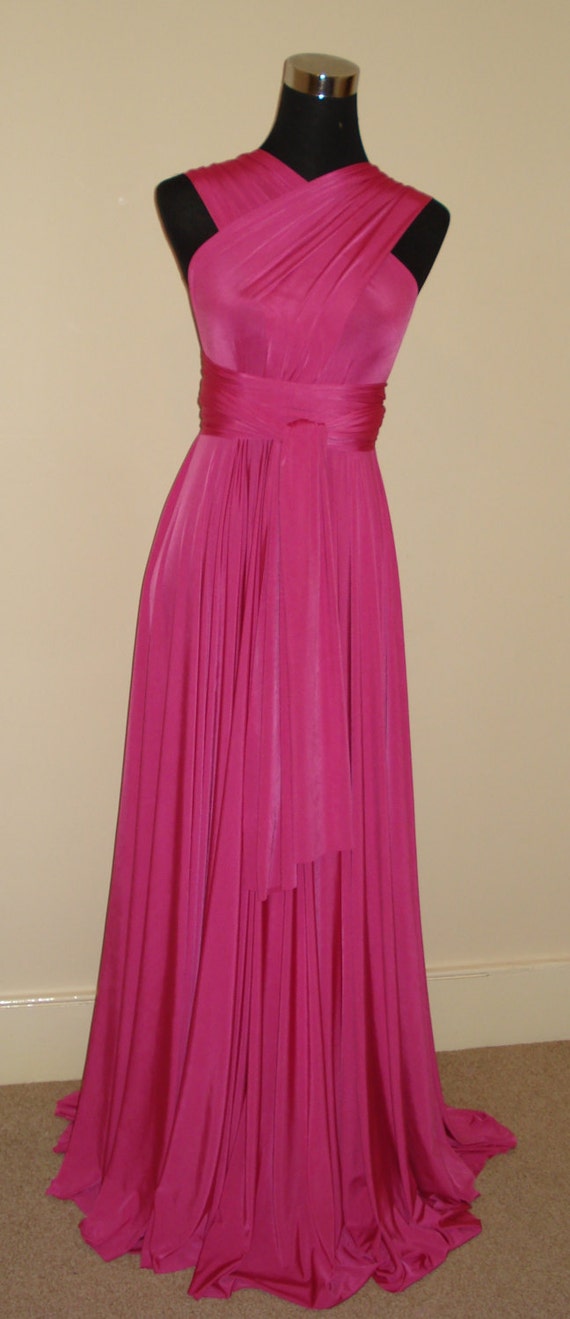 Infinity dress cerise pink bridesmaid dress convertible dress