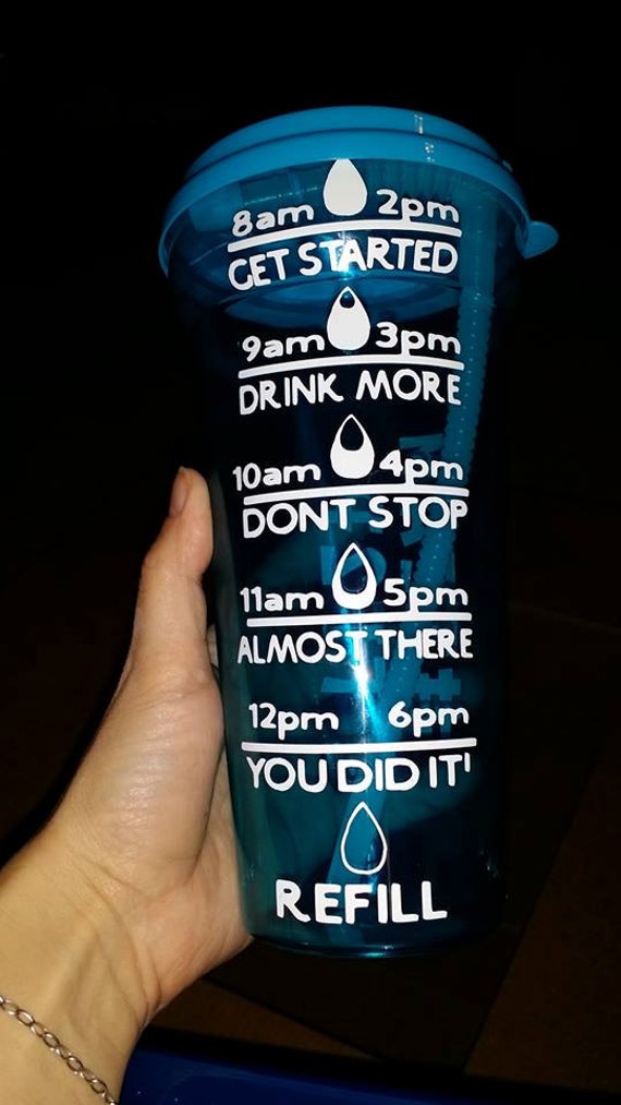 35 oz Plastic Countdown Water Bottle with by GlitterBestieCrafts