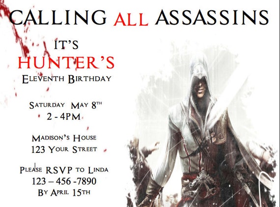 Personalized Assassins Creed Pirate Birthday Party By Kjroxton 4896