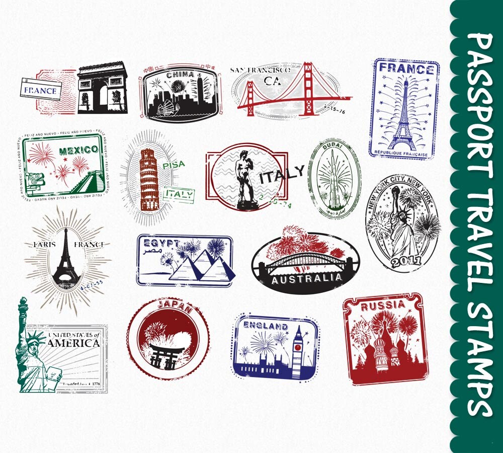 travel stamps clipart free - photo #5