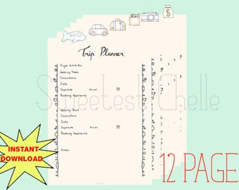 Cute Printable A5 Page Printable Packing List Travel