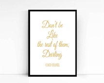 Popular items for coco chanel poster on Etsy