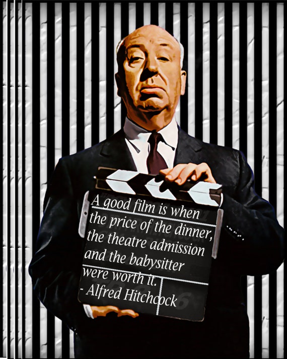 Alfred Hitchcock Quotes Poster Print For Different Sizes
