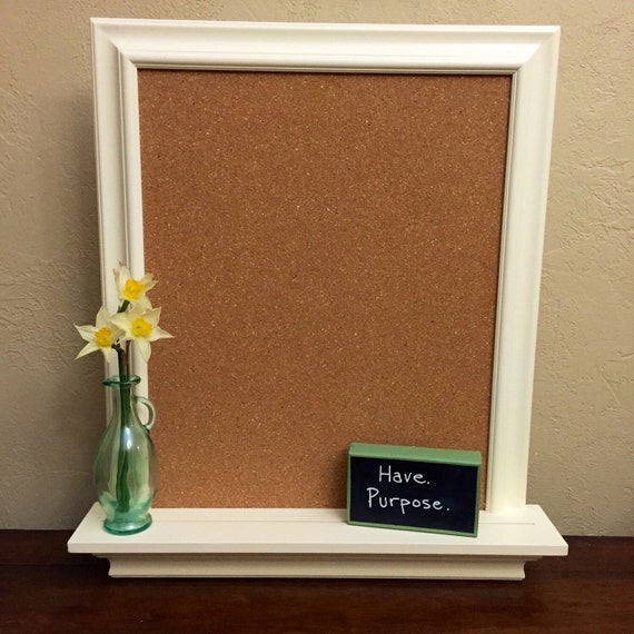 Framed Cork Board Message Bulletin with Wooden by BelleVieArtDecor