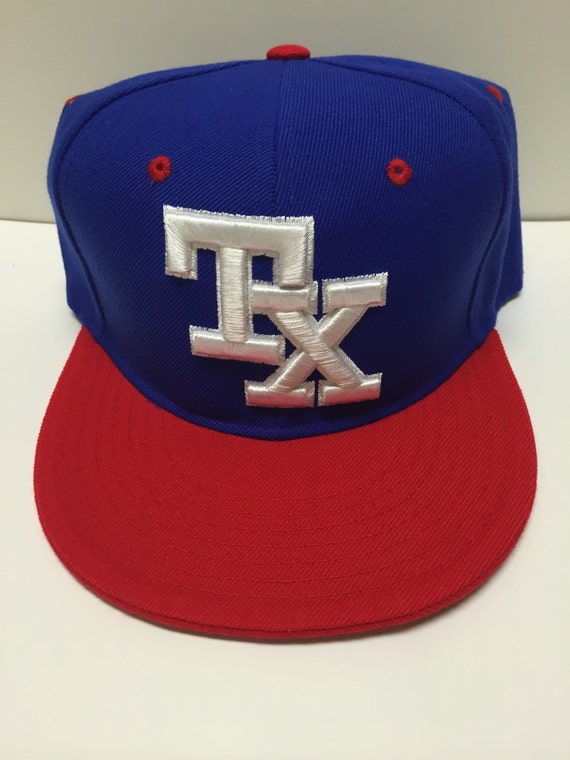 TEXAS RANGERS flat bill/flat brim flat back baseball hat