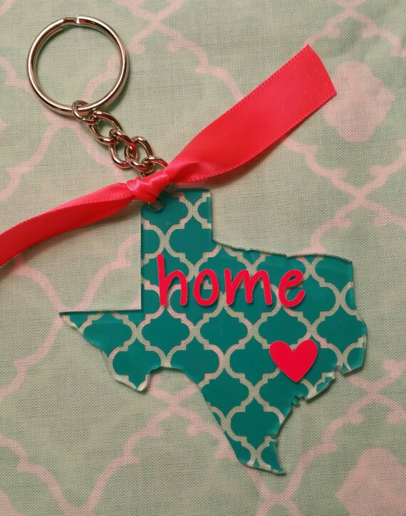 Texas acrylic keychain Texas Keychain Custom Texas Keychain