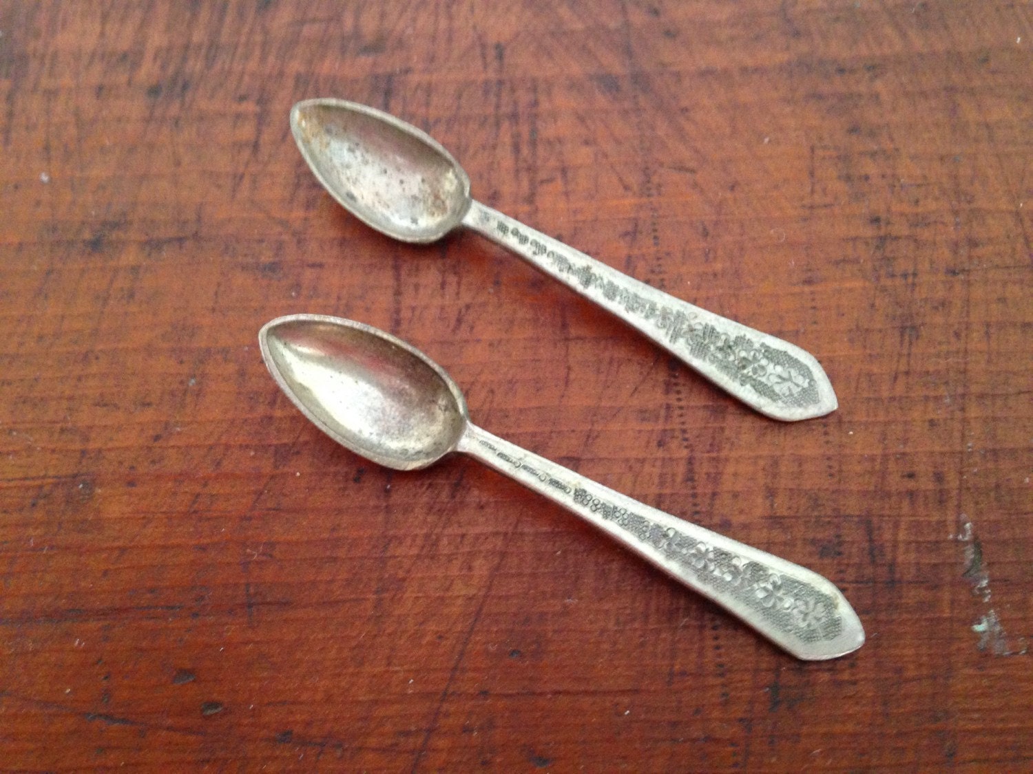 Miniature silver spoons miniature spoons by JunesSeriousVintage