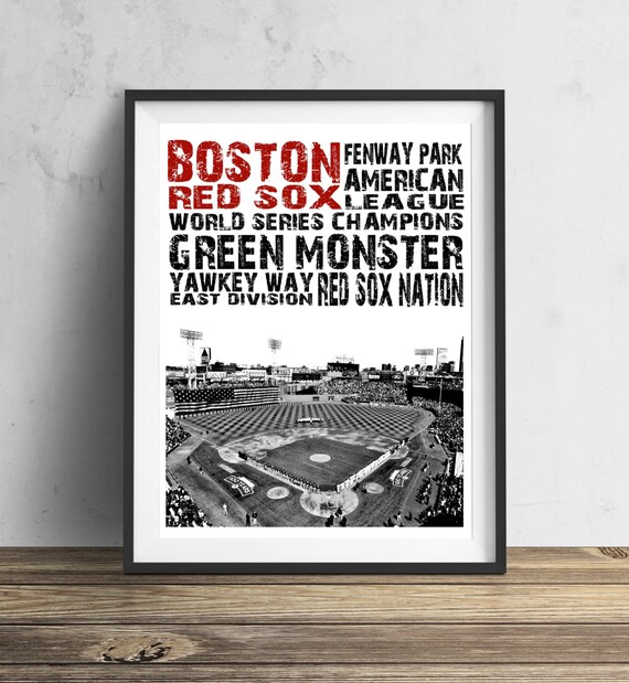 Items similar to Boston Red Sox Fenway Park 11x14 Inches Baseball