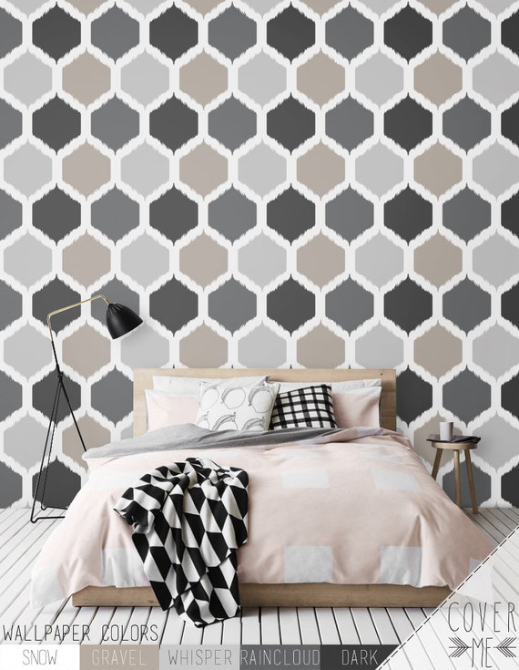 Honeycomb Pattern Wallpaper / Simple Removable Wallpaper