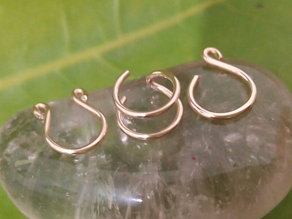 NOSE RING gold nose ring silver nose ring fake nose ring nose rings set