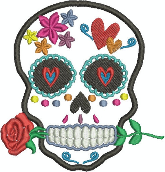 Digital Embroidery Design Sugar Skull