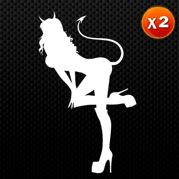 Sexy Devil Girl Iii Auto Vinyl Decal Two Decals By Centuriondecals