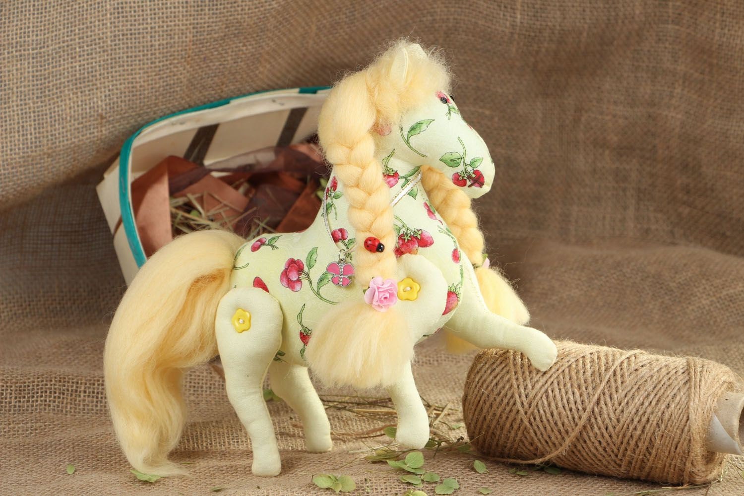 white horse soft toy