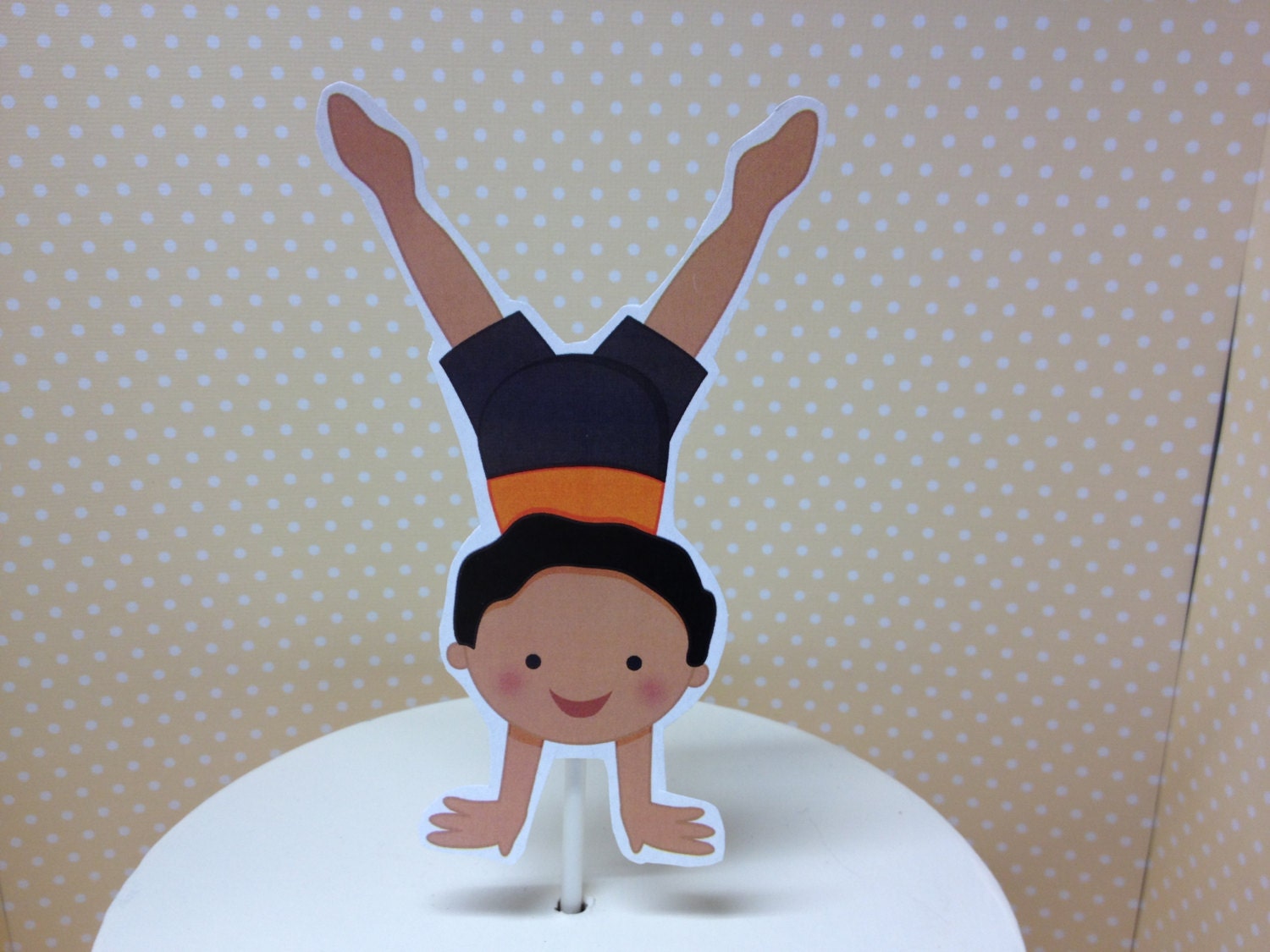 Boy Gymnastics Party Cake Topper Decoration