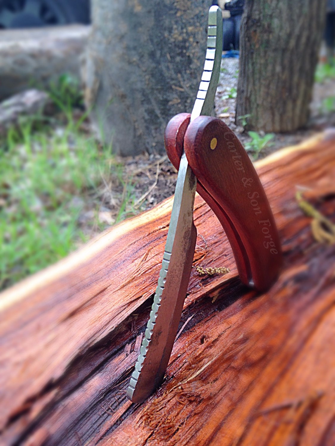 Hand straight razor cut throat blade by