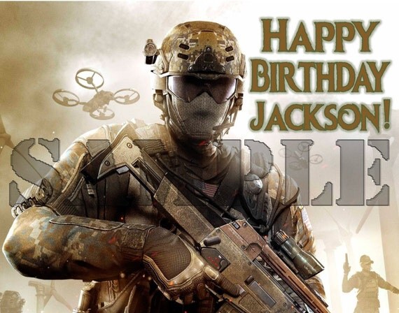 Call Of Duty Custom Edible Cake Topper by MomOf3CustomDesigns