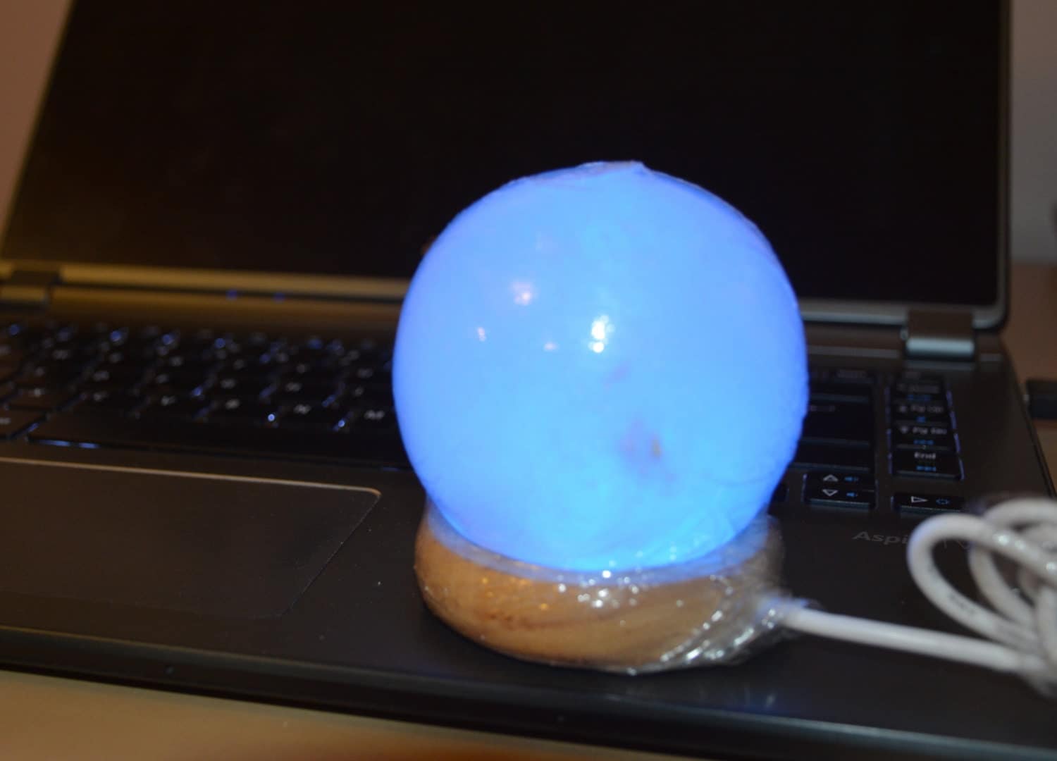 Himalayan Salt Lamp USB Globe Natural Ionizer by PremierHalite