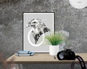 poster 24x36 - Hand drawn design Eagle - FREE SHIPPING within the U.S