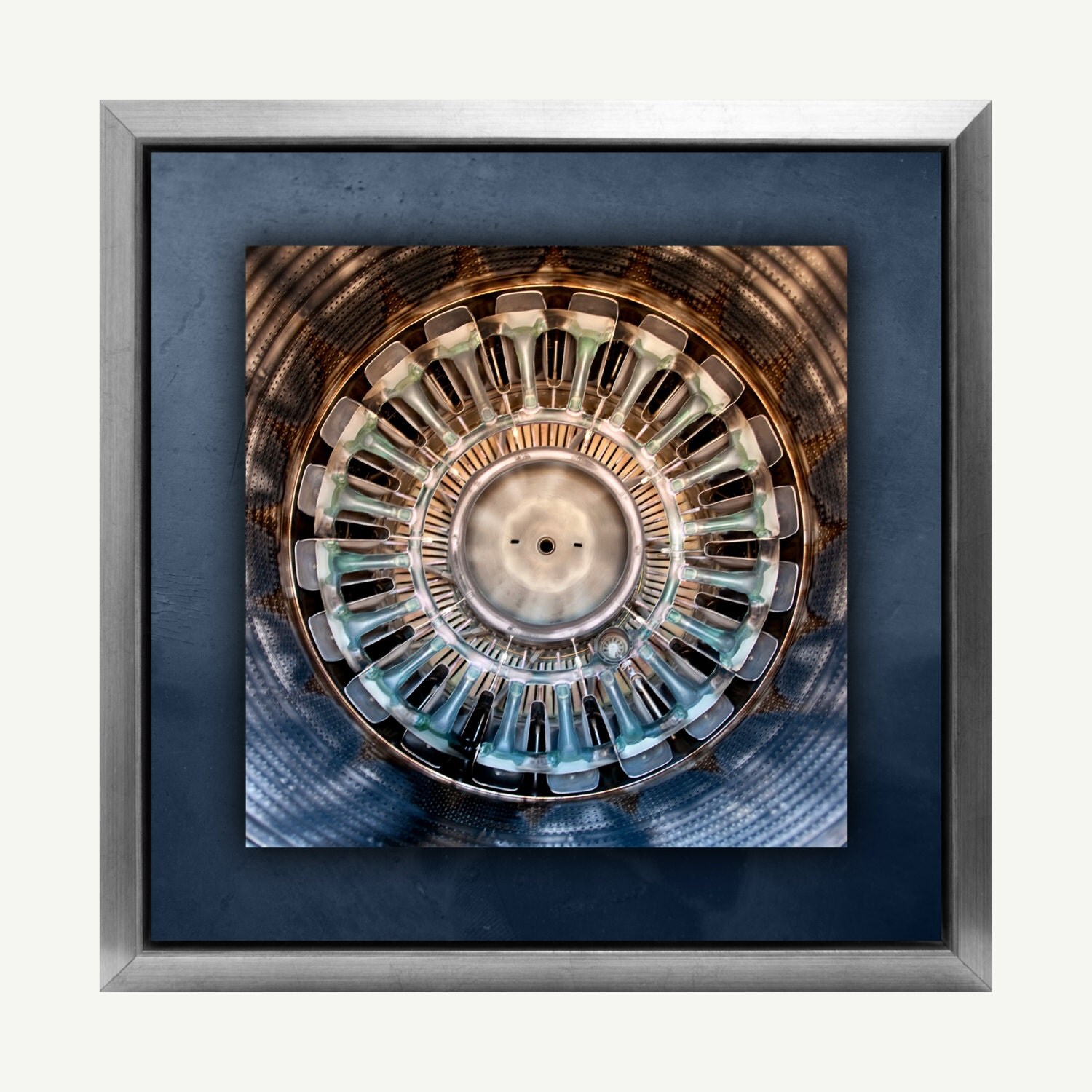 Jet Engine Floating Metal Frame by BodaGallery on Etsy