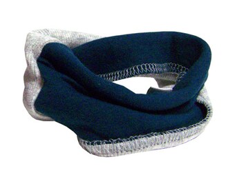 Colorblock Infinity Scarf, Navy - Your best friend will be fabulously cozy even when the weather is not!