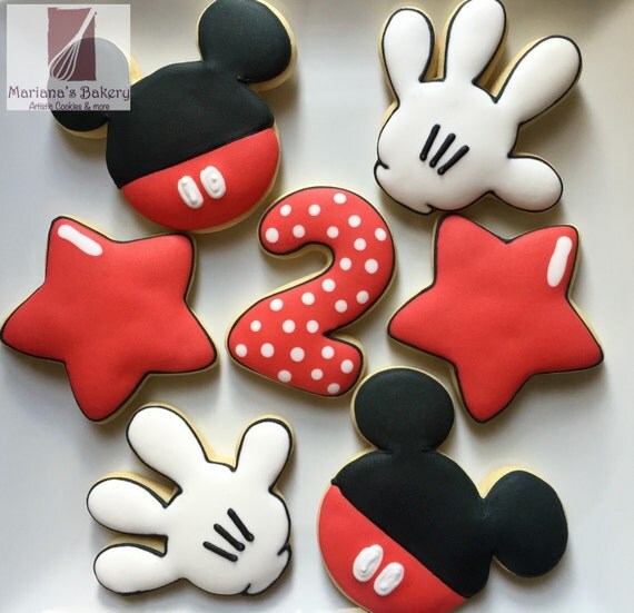 Mickey Mouse sugar cookies by MarianasBakery on Etsy