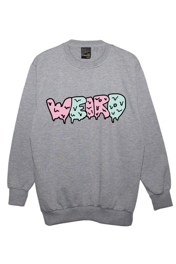 WEIRD boyfriend oversized SWEATER JUMPER womens ladies by MingaLnd