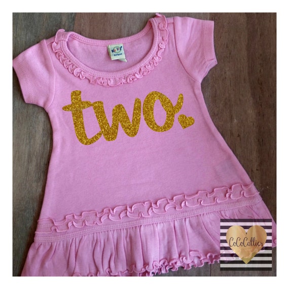 Second Birthday Ruffle Dress Two Baby Girl Clothes Baby Girl Shirt ...